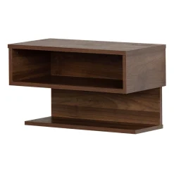 Nightstands>South Shore Floating Nightstand - Sazena Natural Walnut