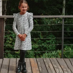 Dresses & Rompers>Look Floral AOP Romance Dress 7-14 Ivory