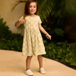 Floral Check Dress 2-8y Kids Dresses & Rompers