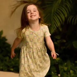 Floral Check Dress 2-8y Kids Dresses & Rompers