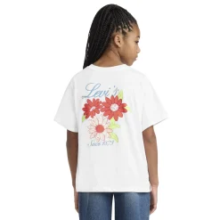 Tops>Levis Floral Oversized T-shirt 7-16y White