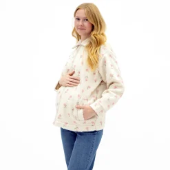 Outlet Floral Sherpa Jacket Tops