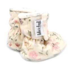 Slippers>Bebe O Chaud Floral Velux Slippers 0-6m Beige