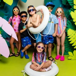 Online Flower AOP UV Swuimsuit 2-10y Kids Swimsuits