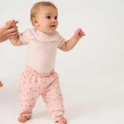 Pants>Minymo Flower Muslin Pant 6-24m Pink