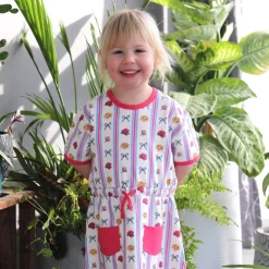 Outlet Flower Stripe Dress 2-10y Kids Dresses & Rompers