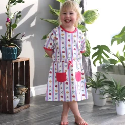 Outlet Flower Stripe Dress 2-10y Kids Dresses & Rompers