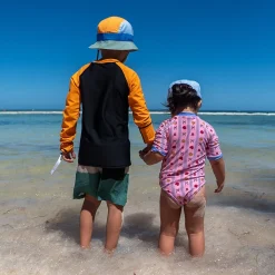 Discount Flower Stripe Uv Swimsuit 2-10 Kids Swimsuits