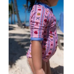 Discount Flower Stripe Uv Swimsuit 2-10 Kids Swimsuits