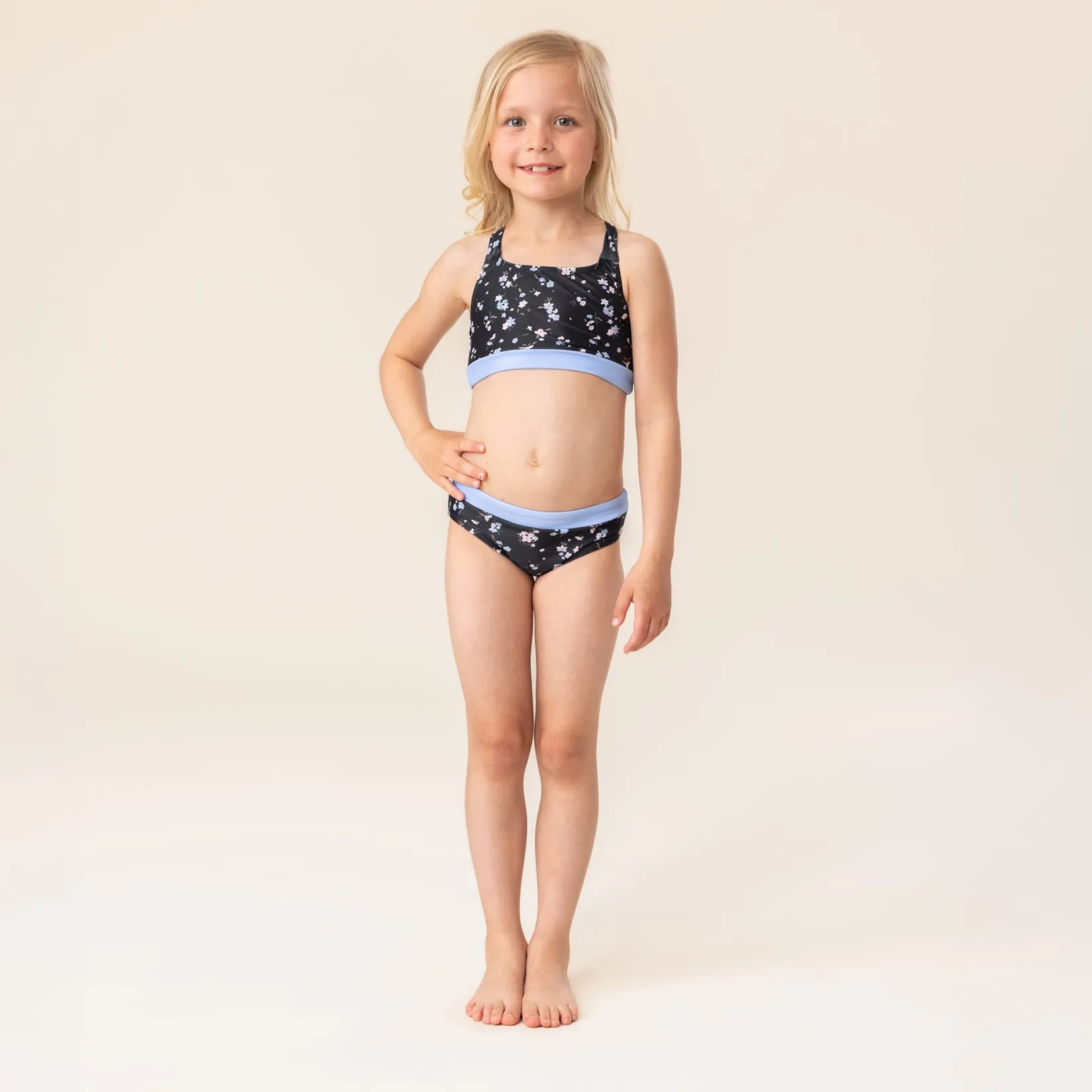 Swimsuits>Nano Flowers Bikini 4-14 Black