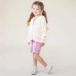 Fleeces And Sweatshirts|Tops>Nano Flowers Cardigan 2-12 Ivory