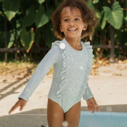 Hot Flowers Long Sleeve UV Swimsuit 2-6y Kids Swimsuits