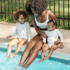 Hot Flowers Long Sleeve UV Swimsuit 2-6y Kids Swimsuits