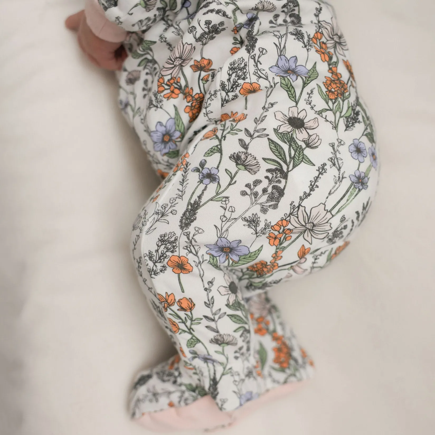 Preemie Clothing|Pajamas>Colle Colle Flowers Magnetic Pajamas P-18m Ivory