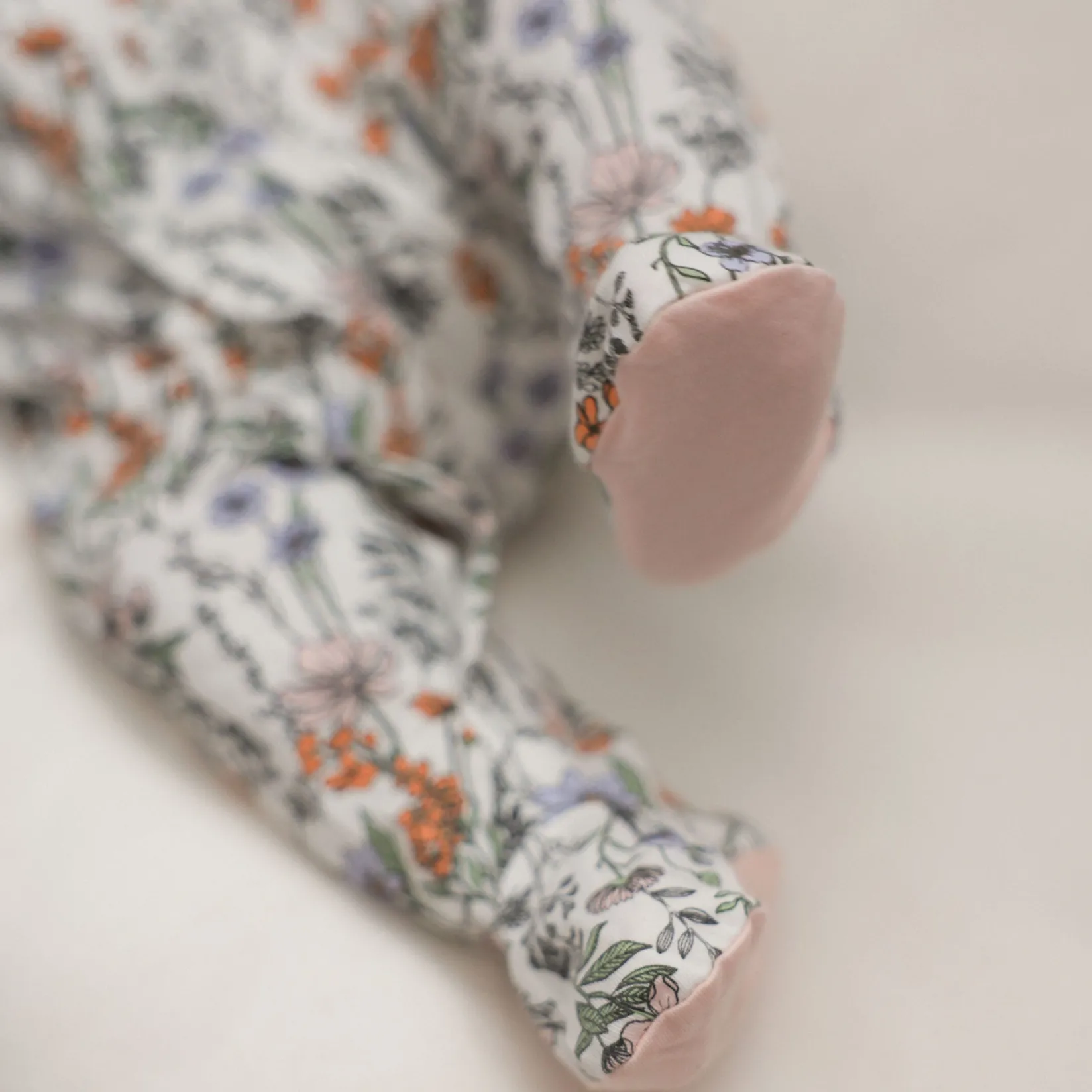Preemie Clothing|Pajamas>Colle Colle Flowers Magnetic Pajamas P-18m Ivory