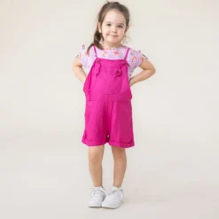 Pants & Jeans>Nano Flowers Overall 2-12 Fuchsia