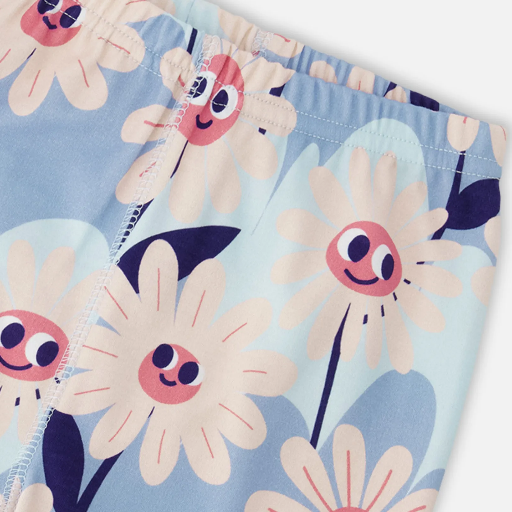 Pajamas & Bathrobes>Deux par Deux Flowers Pajama Set 2-6 Mint