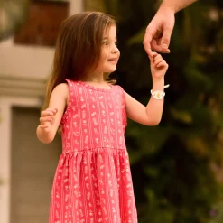 Hot Flowers Stripe Dress 2-8y Kids Dresses & Rompers