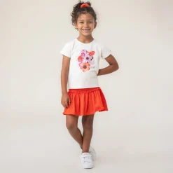 Tops>Nano Flowers T-shirt 2-12 Ivory