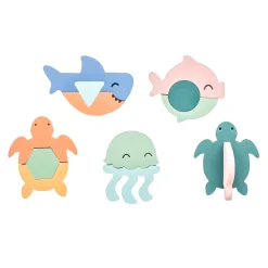 Bath Toys|Bath Accessories>Copper Pearl Foam Bath Playset - Oceana