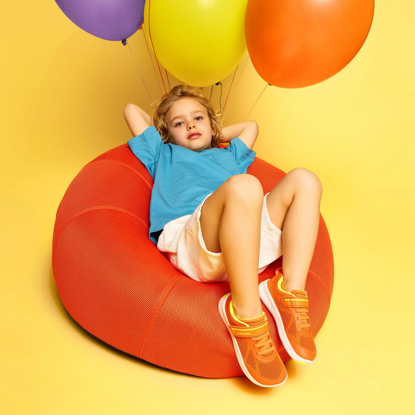 Athletic Shoes|Shoes>Geox Foot-run Shoes 24-33 Orange