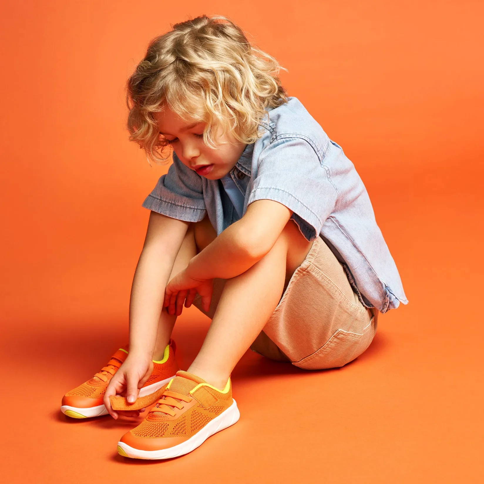 Athletic Shoes|Shoes>Geox Foot-run Shoes 24-33 Orange