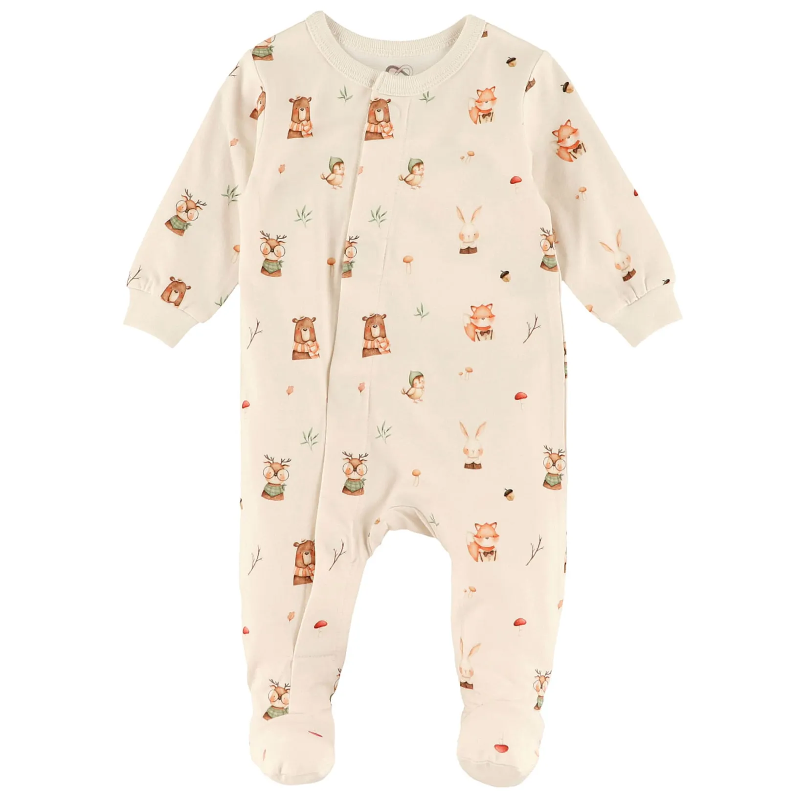 Preemie Clothing|Pajamas>Colle Colle Forest Magnetic Pajamas P-12m Beige
