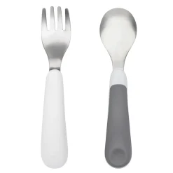Breastfeeding|Tableware>Oxo Tot Fork & Spoon Set - Grey