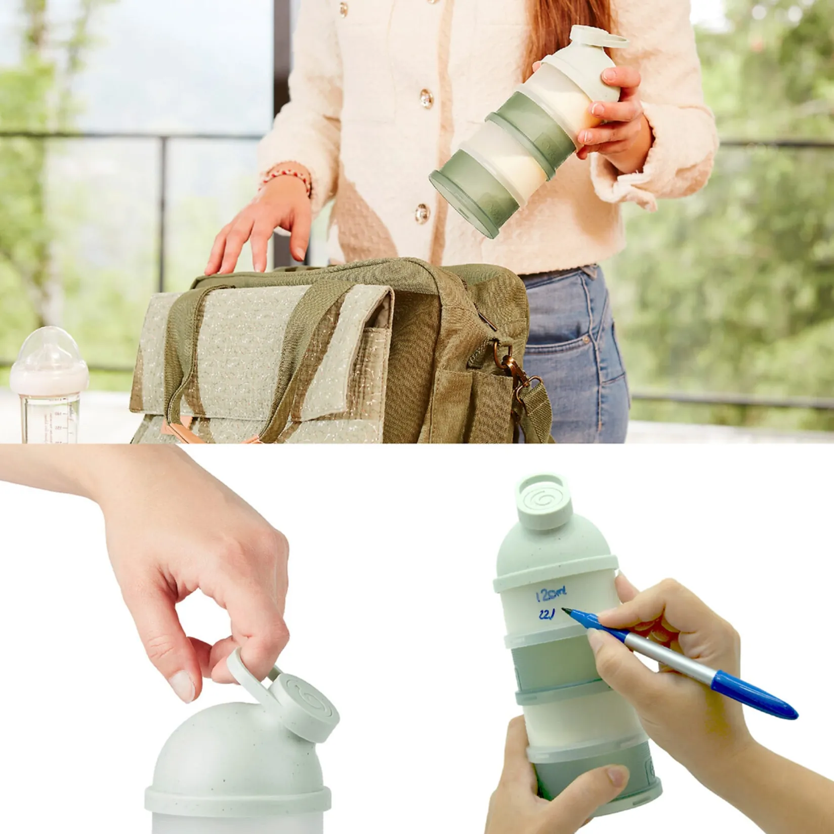 Formula Dispenser - Green Kids Breastfeeding|Snack Bags & Containers