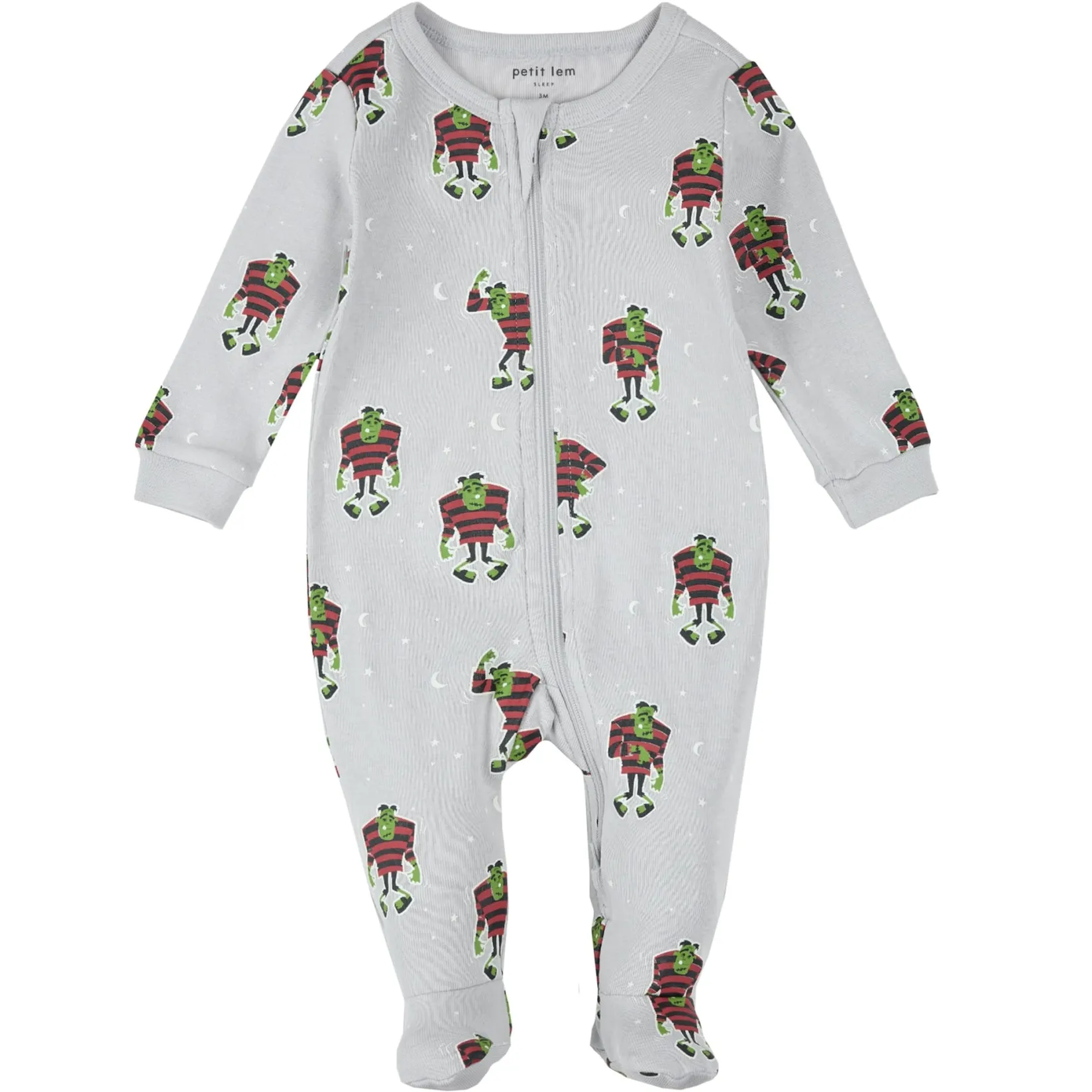 Pajamas|Pajamas>Petit Lem Frankenstein Pajamas 0-24m Grey