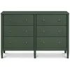 Storage Furniture>DaVinci Frem 6-Drawer Dresser - Forest Green