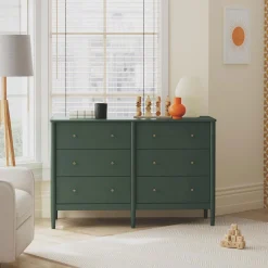 Storage Furniture>DaVinci Frem 6-Drawer Dresser - Forest Green