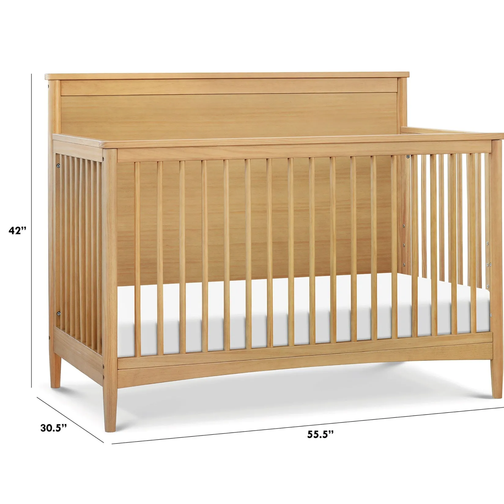Frem 4-in-1 Convertible Crib - Honey Cribs & Mattresses|Cribs & Mattresses