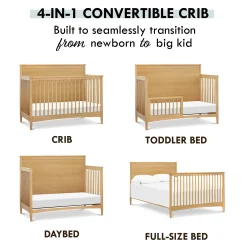 Frem 4-in-1 Convertible Crib - Honey Cribs & Mattresses|Cribs & Mattresses