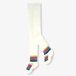 Underwear & Socks|Tights>Deux par Deux Frost Flowers Tights 3-12 Ivory