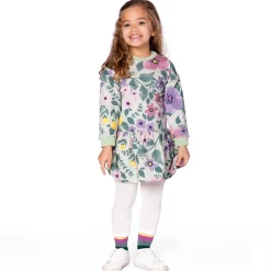 Underwear & Socks|Tights>Deux par Deux Frost Flowers Tights 3-12 Ivory