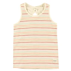 Tops>Camp by Birdz Fruits Striped Tank Top 2-8y Ivory