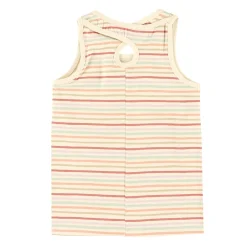 Tops>Camp by Birdz Fruits Striped Tank Top 2-8y Ivory