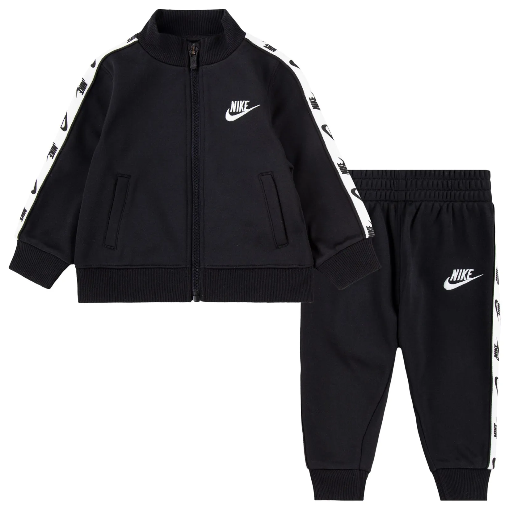 Outfit Sets>Nike Full Zip Logo Set 12-18m Black
