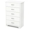 Storage Furniture>South Shore Fusion 5-Drawer Chest - Pure White