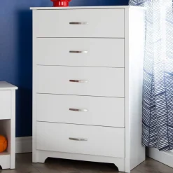 Storage Furniture>South Shore Fusion 5-Drawer Chest - Pure White