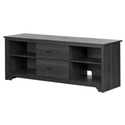 New Fusion TV Stand with Drawers for TVs up to 60" - Gray Oak Desk