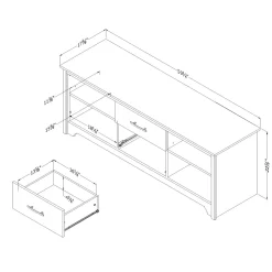 New Fusion TV Stand with Drawers for TVs up to 60