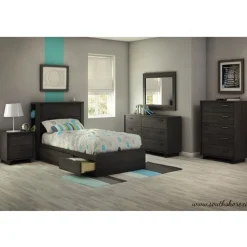 Fynn 5-Drawer Chest - Gray Oak Storage Furniture