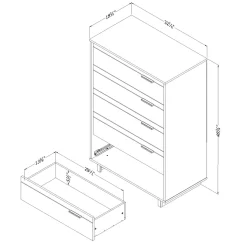 Fynn 5-Drawer Chest - Gray Oak Storage Furniture