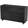 Storage Furniture>South Shore Fynn 6-Drawer Double Dresser - Gray Oak