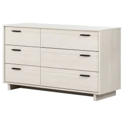 Storage Furniture>South Shore Fynn 6-Drawer Double Dresser - Winter Oak