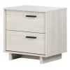 Nightstands>South Shore Fynn 2-Drawer Nightstand - Winter Oak