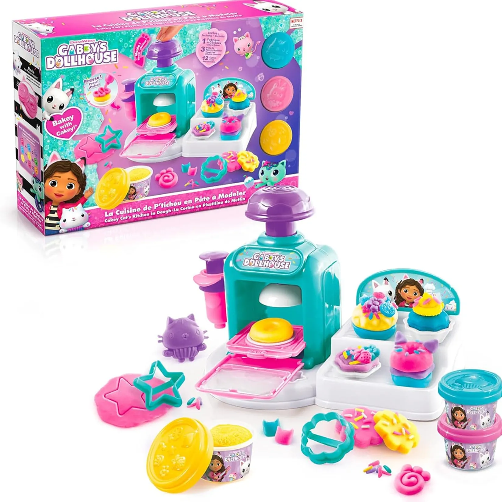 Diy & Activities>Danawares Gabby Dough Cakey Cat Kitchen