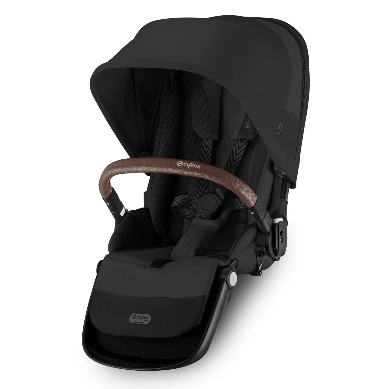 Strollers|Strollers & Trailers>Cybex Gazelle S Second Seat – Moon Black with Brown Bumper Bar